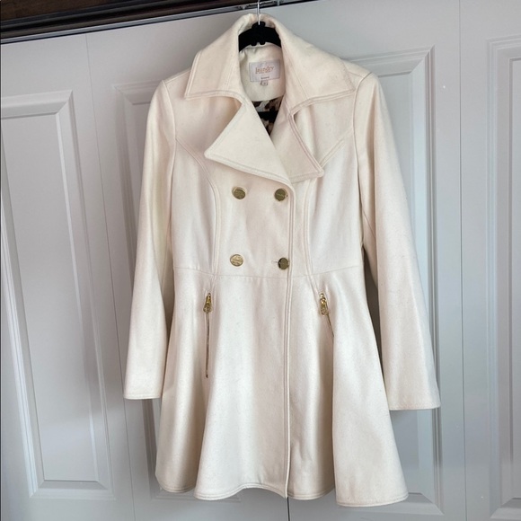 Laundry By Shelli Segal White Double Breasted Trench Coat - Picture 1 of 8
